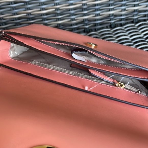 Michael Kors Carmen Medium Monogram Flap Crossbody Convertible Shoulder Bag - Picture 8 of 16